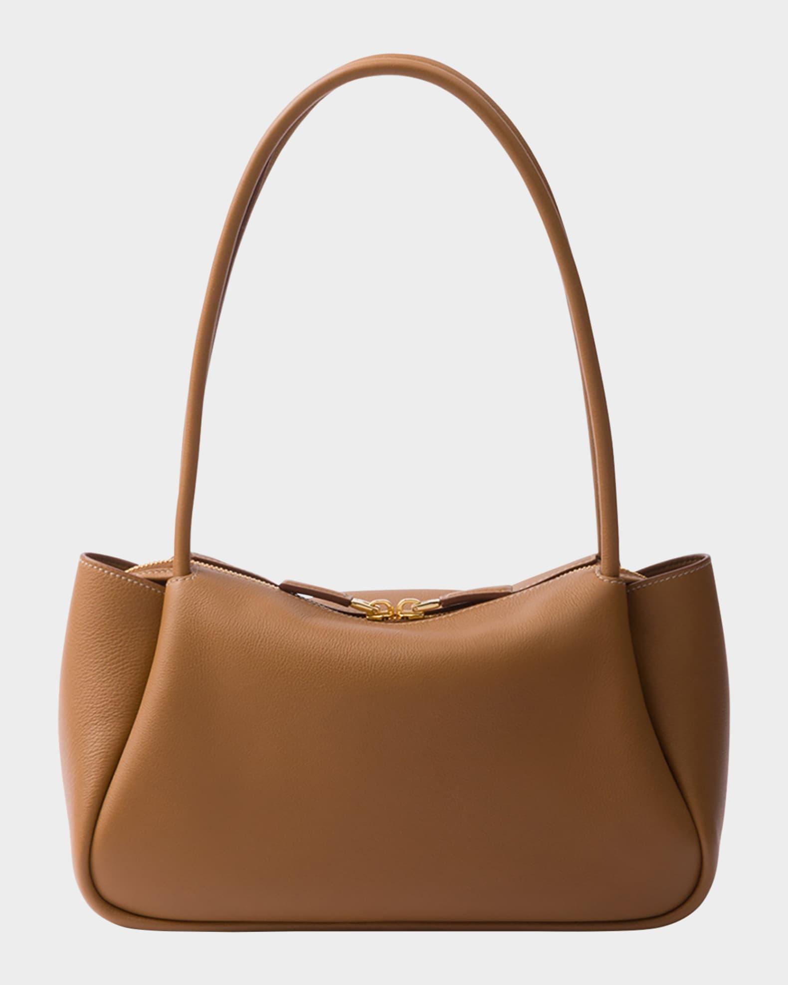 Medium Zip Grain Leather Shoulder Bag Product Image