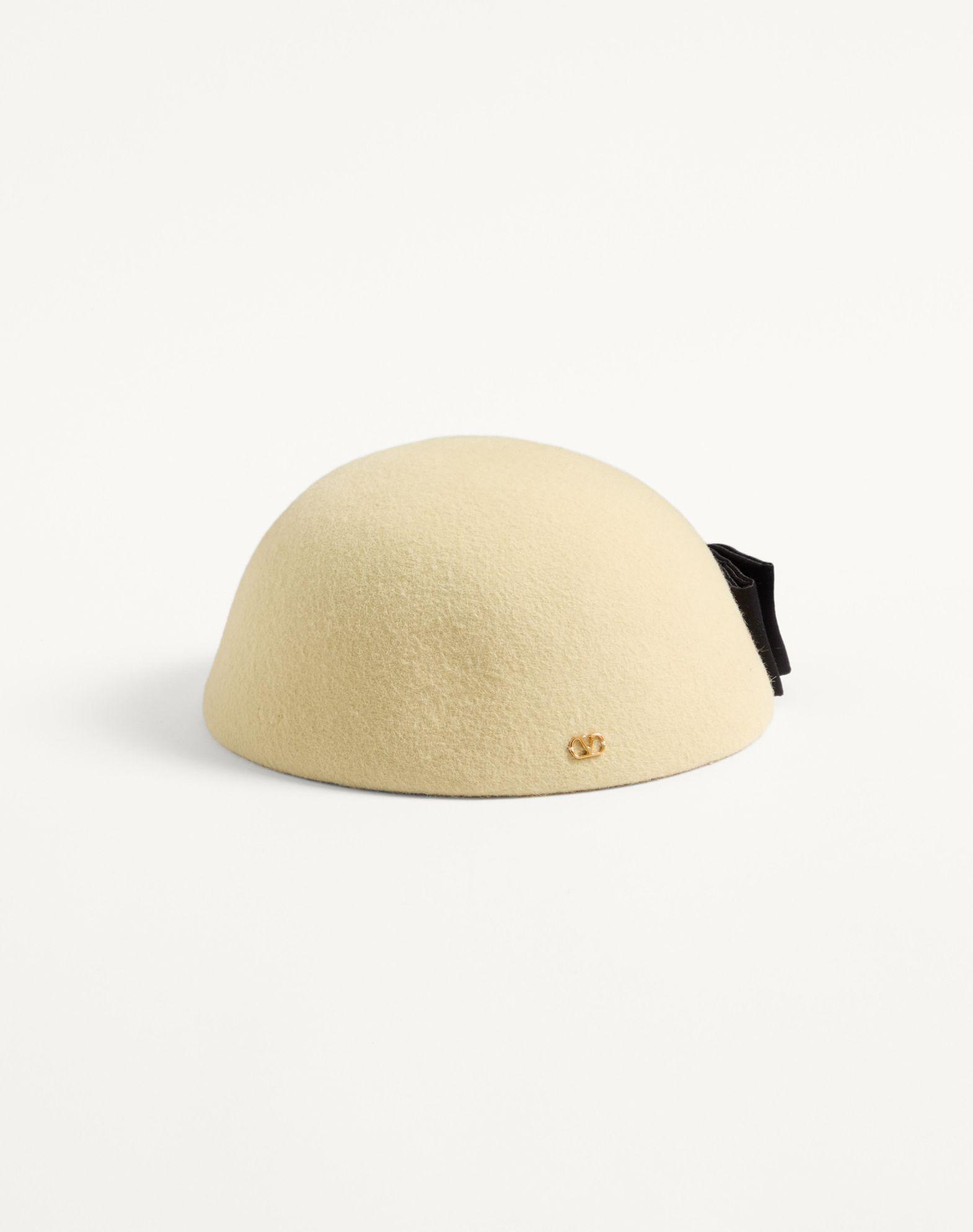 Vlogo Signature Hat In Lapin Fabric With Satin Bow Product Image