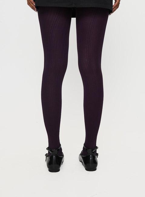 Back With Love Stockings Plum Product Image