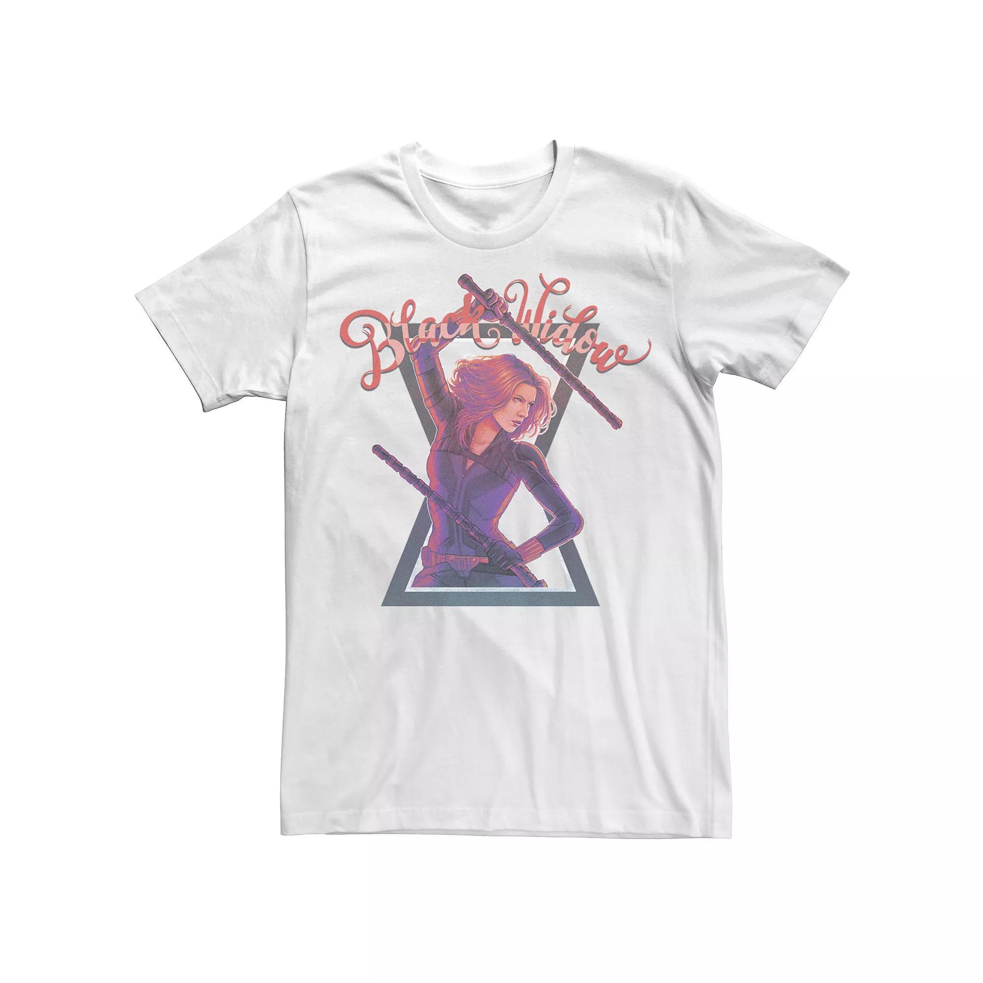 Men's Marvel Widow Stance Tee, Size: Large, White Product Image