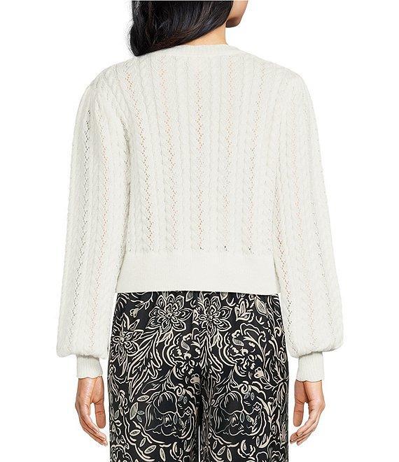 Chelsea & Violet Polly Fuzzy Polyester Button Front Long Sleeve Cardigan Product Image