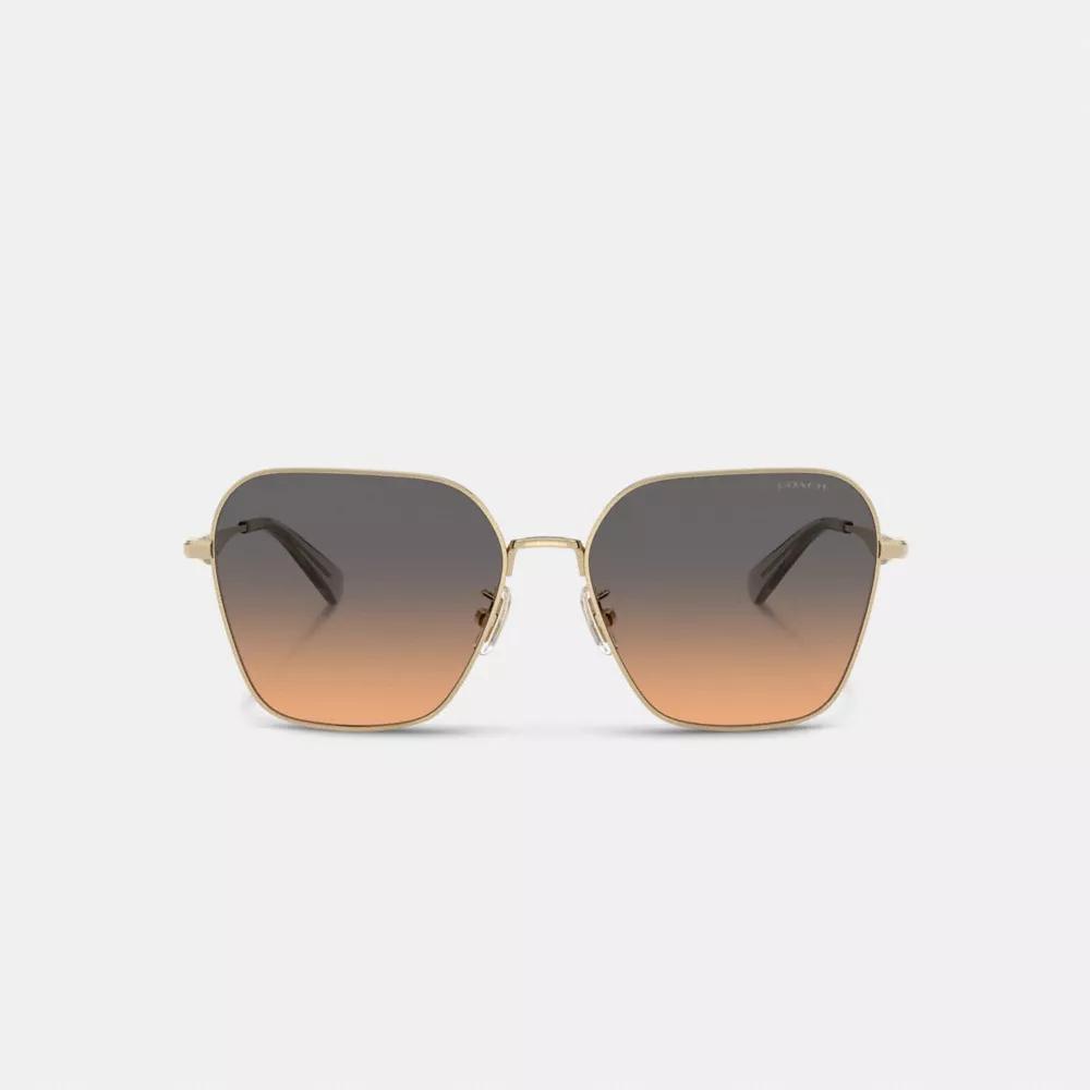Horse And Carriage Metal Oversized Square Sunglasses Product Image