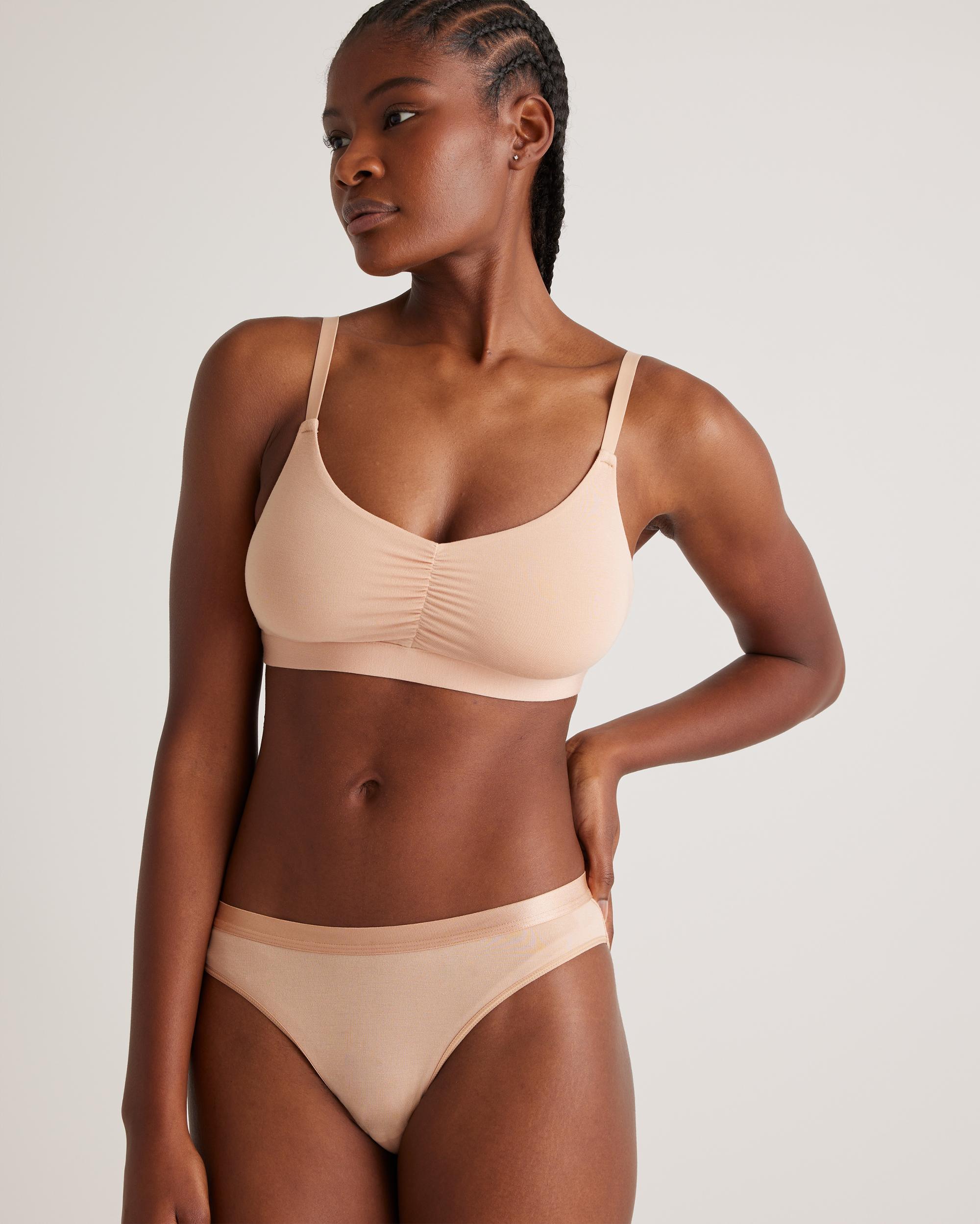 Quince | Women's Micromodal Ruched Bralette Product Image