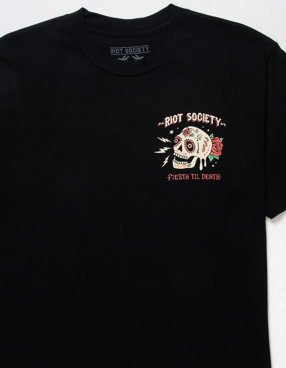 RIOT SOCIETY Fiesta Till Death Mens Tee - BLACK Product Image