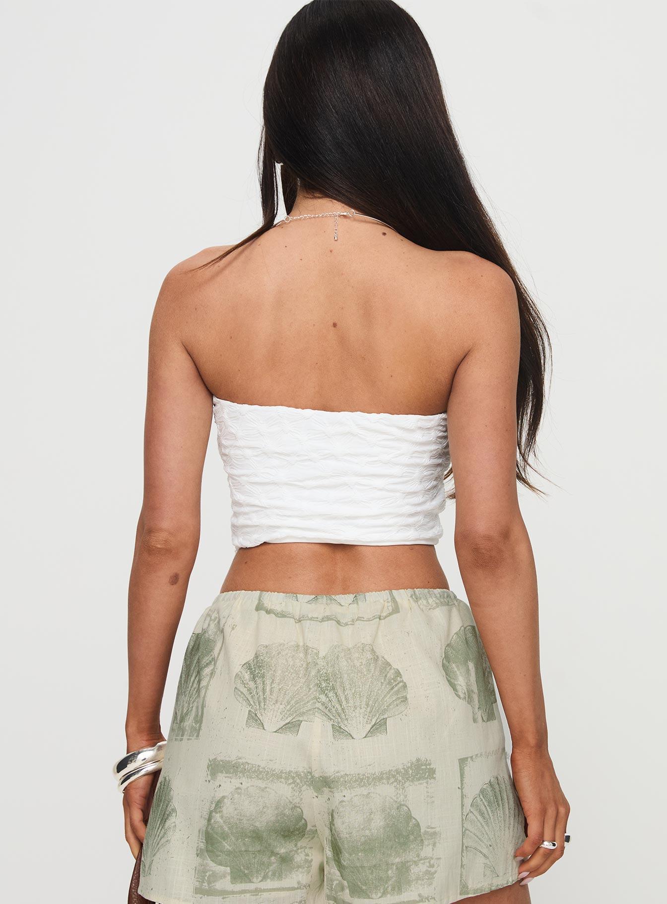 Fidget Strapless Top White Product Image
