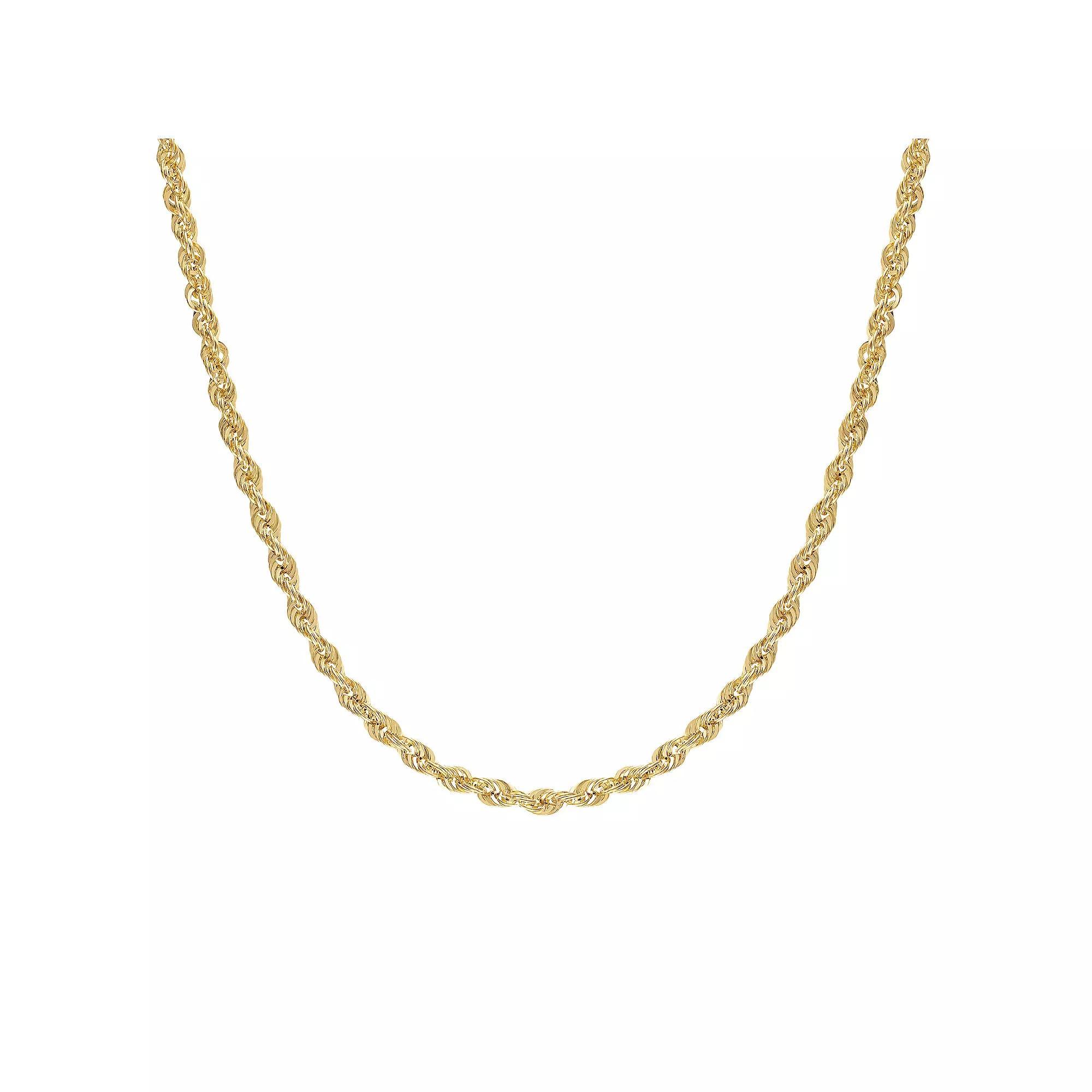 Jordan Blue 14k Gold 3.1 mm Rope Chain Necklace, Women's, Size: 22" Product Image