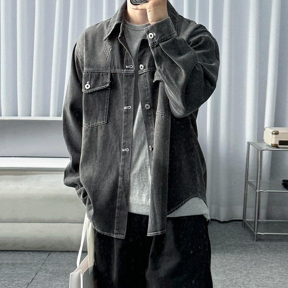 RT No. 12483 DENIM BUTTON-UP SHIRT JK Product Image