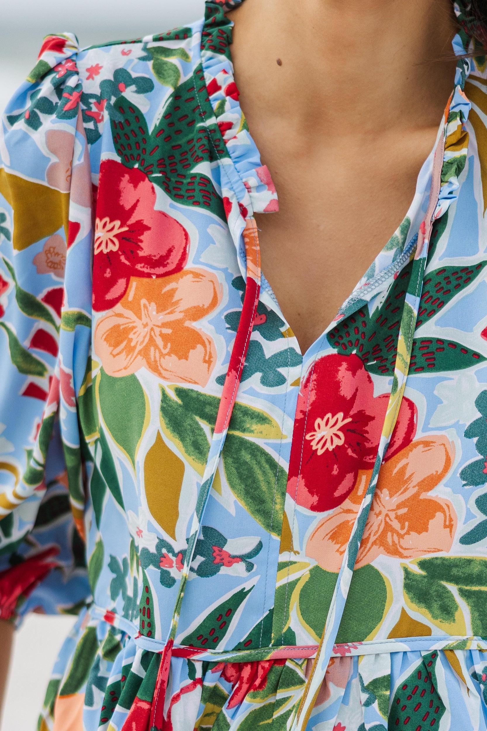 All On You Light Blue Floral Blouse Female Product Image