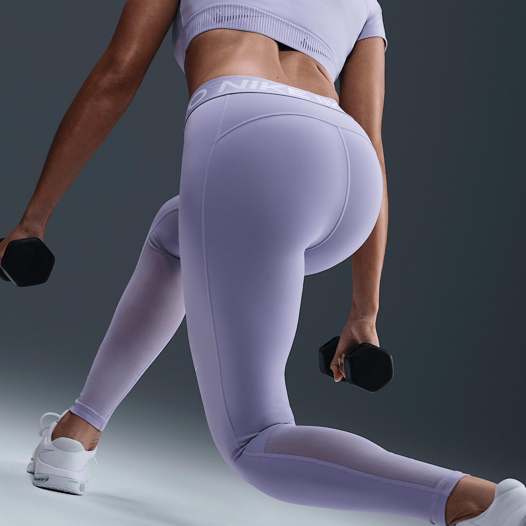 Nike Womens Pro 365 High-Waisted 7/8 Mesh Panel Leggings Product Image