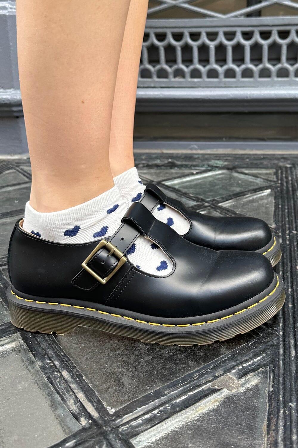 Navy Heart Ankle Socks Product Image