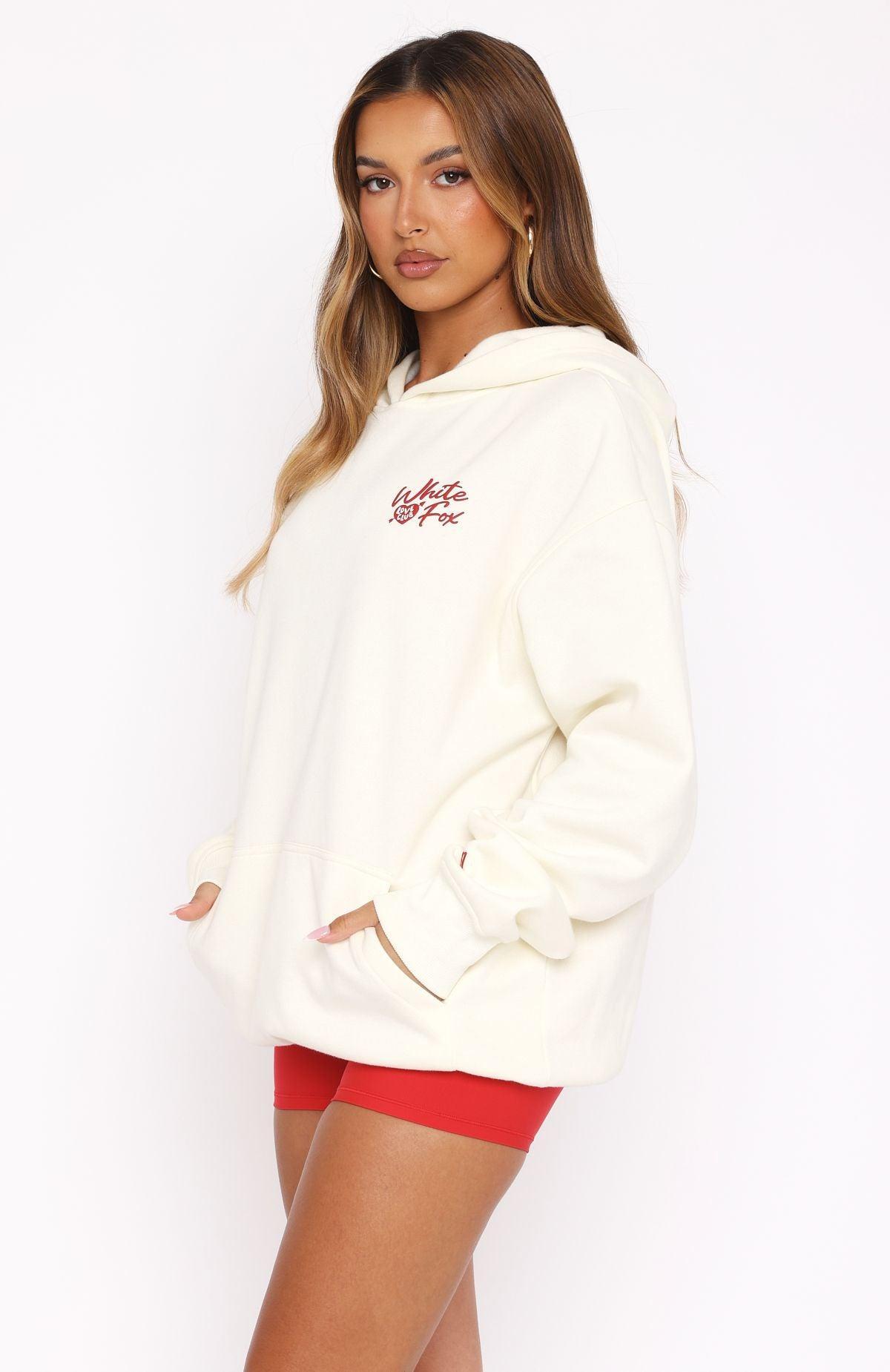Be My Lover Oversized Hoodie Cream Product Image