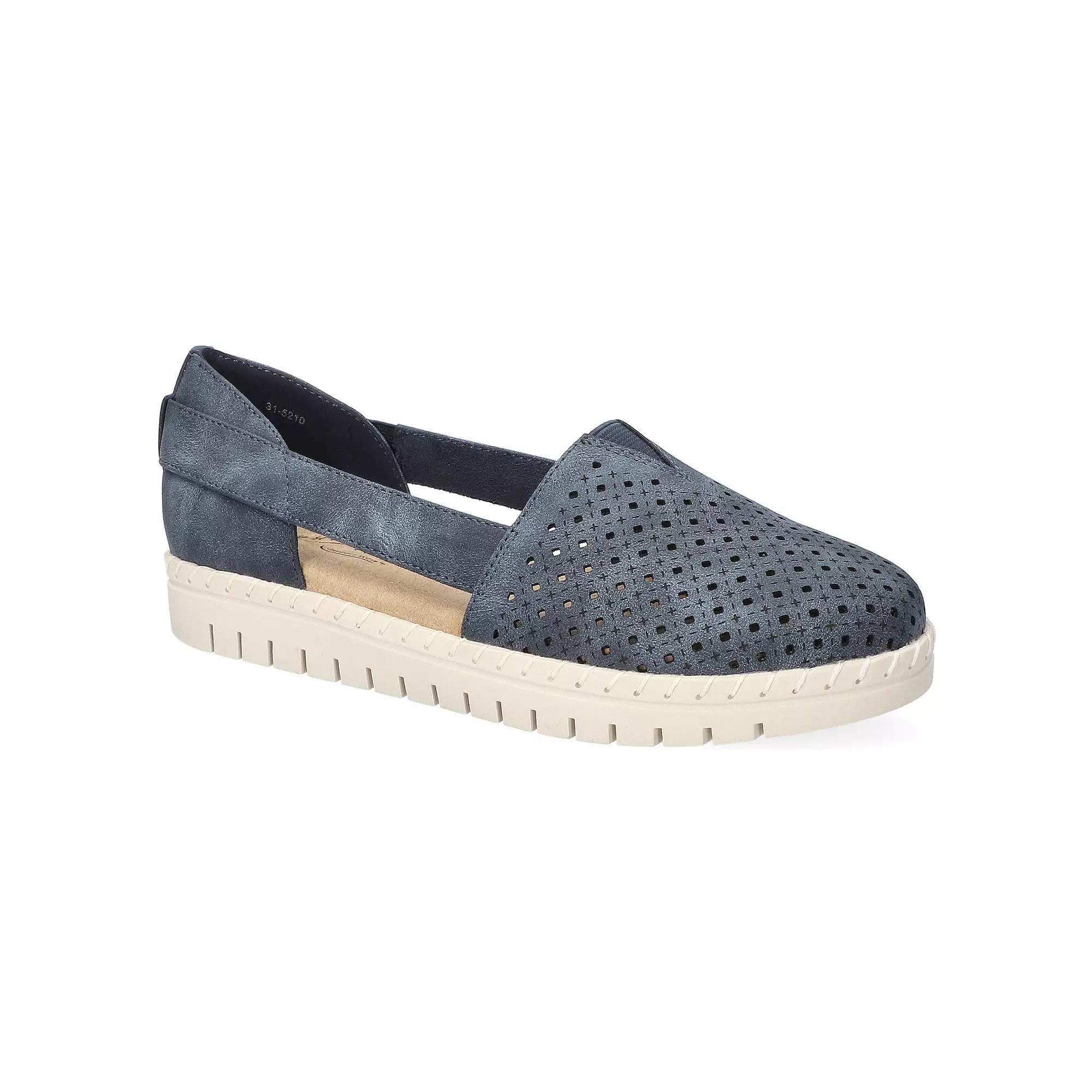 Easy Street Fedra Womens Slingback Comfort Flats Blue Product Image