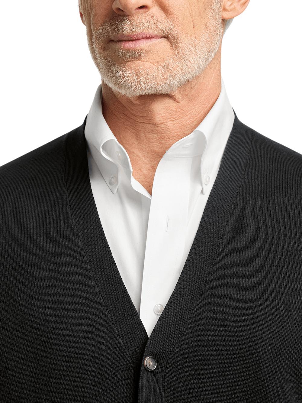 Supima Cotton Button Front Cardigan - Plum Product Image
