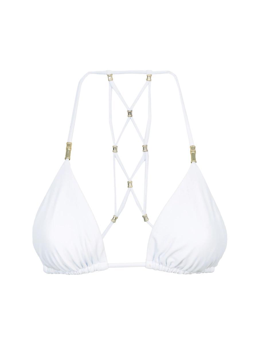 Womens Lucy Strappy-Back Triangle Bikini Top Product Image