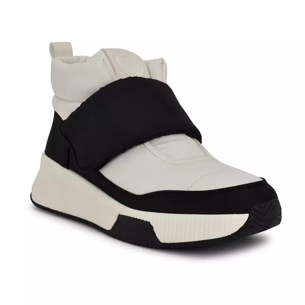 Nine West Tumble Puffy Women's Booties, Size: 7.5, Cream Black Product Image