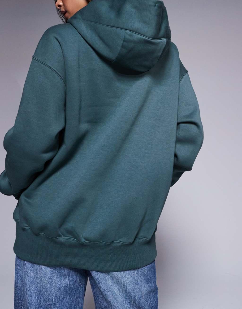 Nike Phoenix Fleece oversized hoodie in dark green Product Image