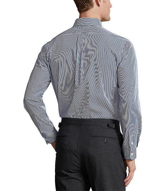 Polo Ralph Lauren Slim Fit Striped Stretch Poplin Long Sleeve Woven Shirt Product Image