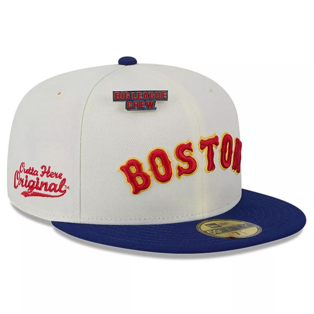 Men's New Era White Boston Red Sox Big League Chew Original 59FIFTY Fitted Hat, Size: 7 3/4 Product Image