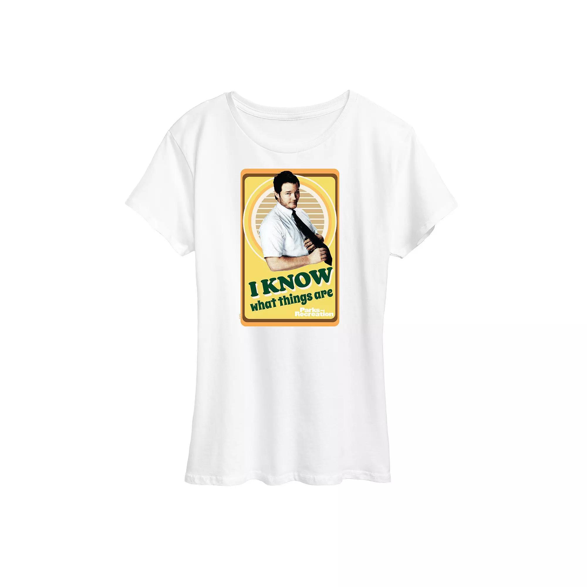 Womens Parks & Rec I Know Graphic Tee, Girls Product Image