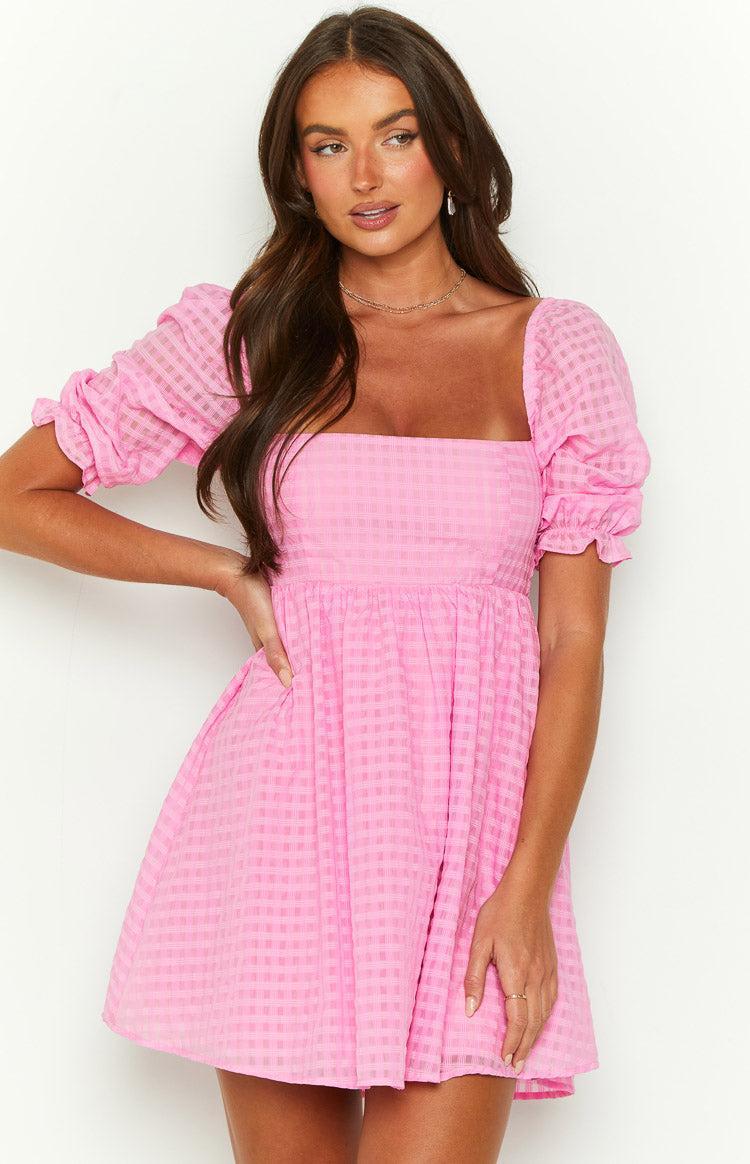 Rubi Pink Babydoll Mini Dress Product Image