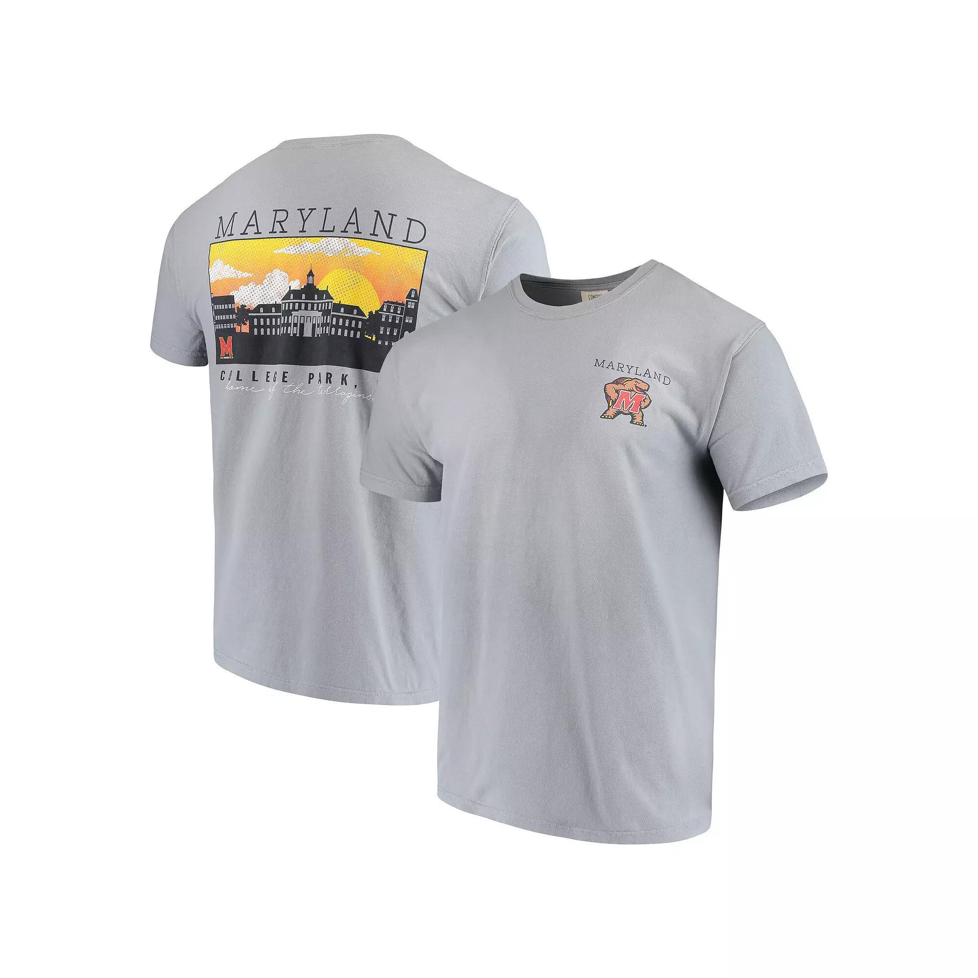 Men's Gray Maryland Terrapins Team Comfort Colors Campus Scenery T-Shirt, Size: 3XL, Grey Product Image