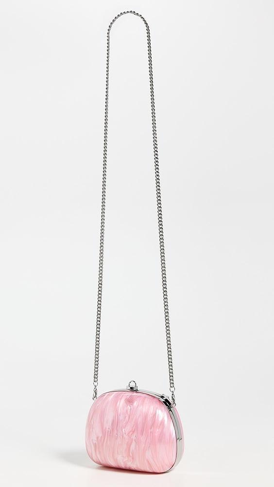 Self Portrait Pink Pearl Top Handle Clutch Bag | Shopbop Product Image