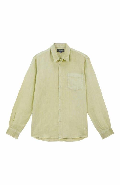 Mens Linen Button-Up Shirt Product Image