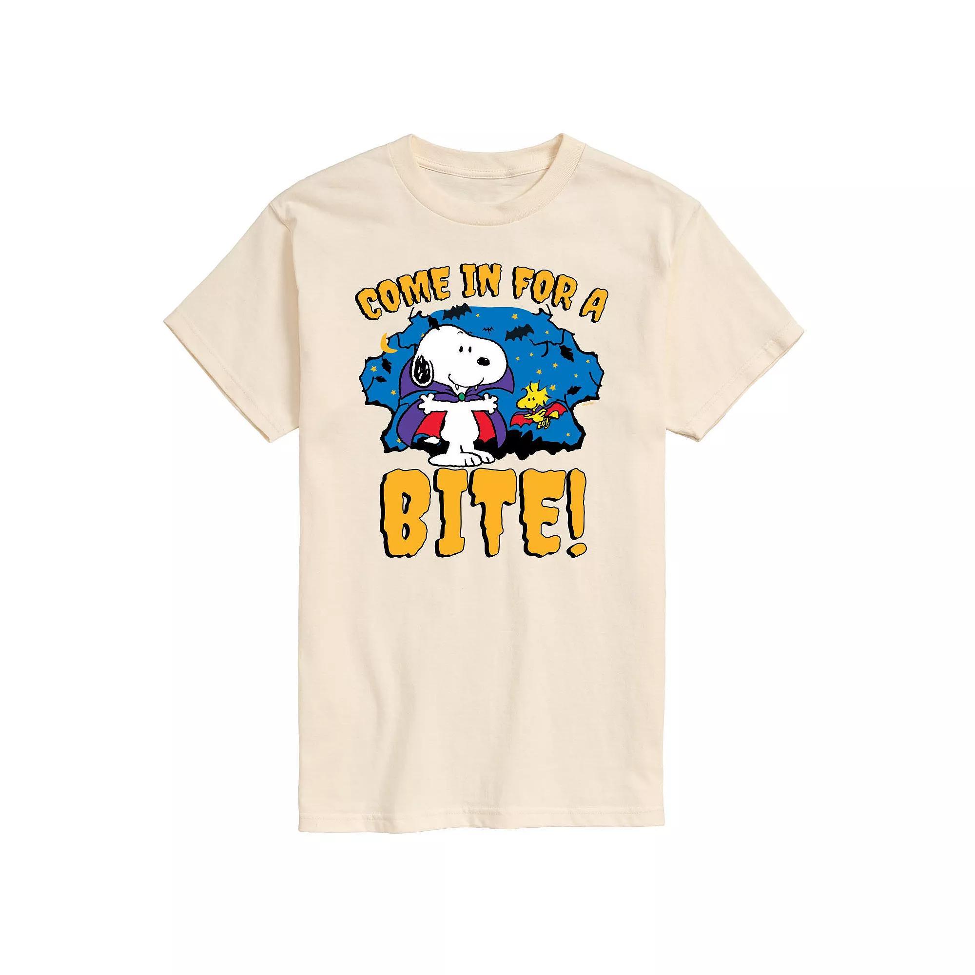 Mens Peanuts Snoopy Come In For A Bite Graphic Tee Product Image
