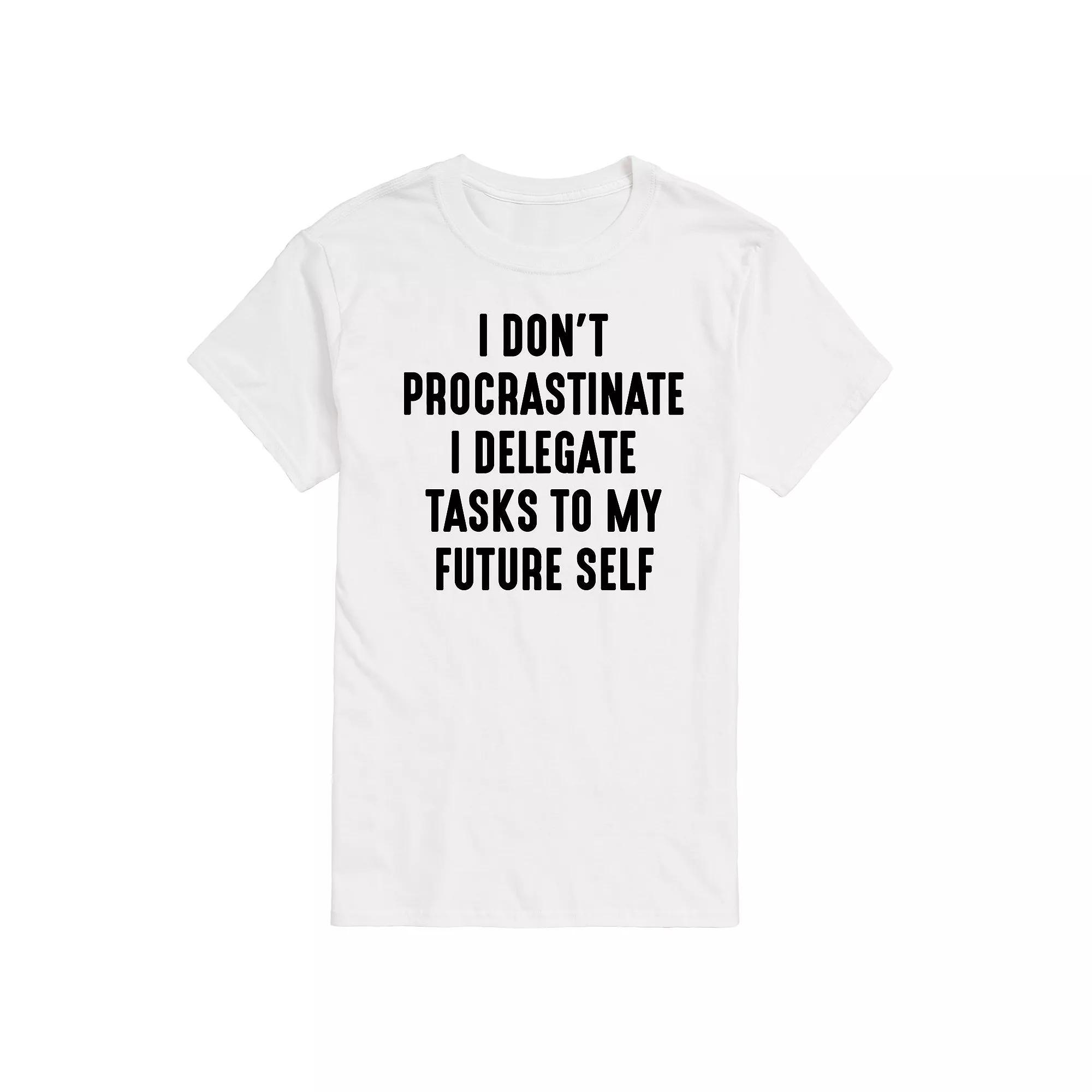 Mens I Dont Procrastinate Graphic Tee Product Image