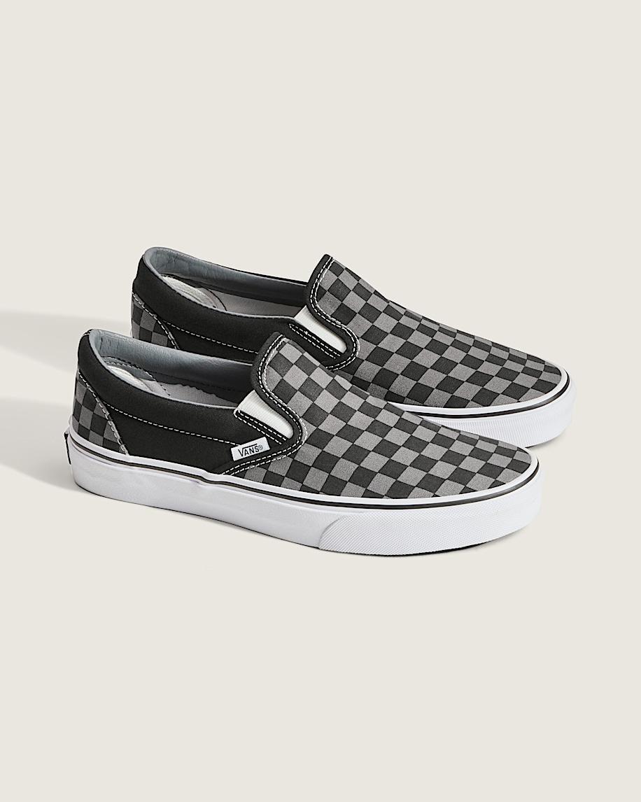Vans | Classic Checkerboard Slip-On Black/Pewter Shoe Product Image