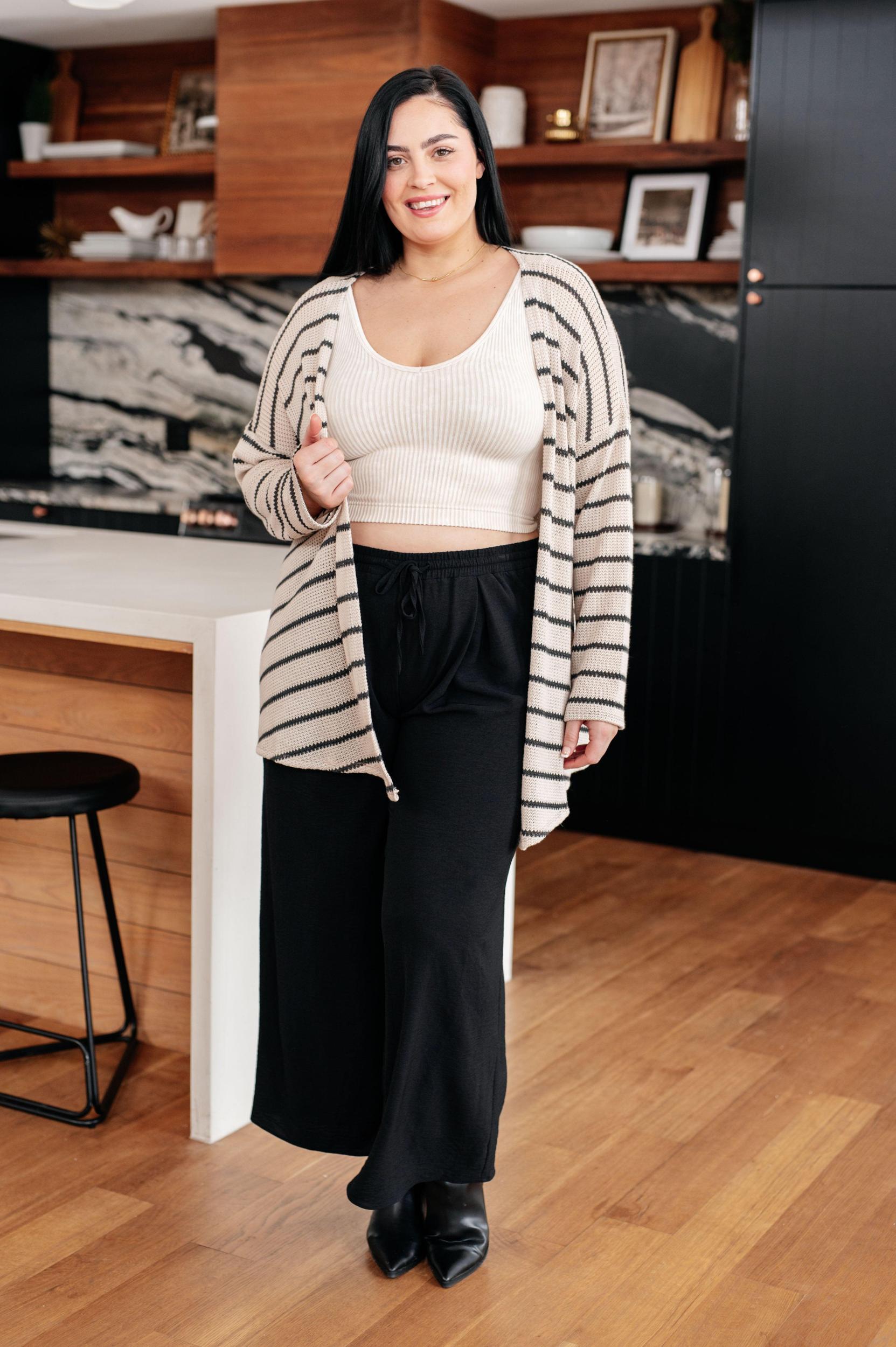 Weekend Adventure Striped Longline Cardigan Product Image