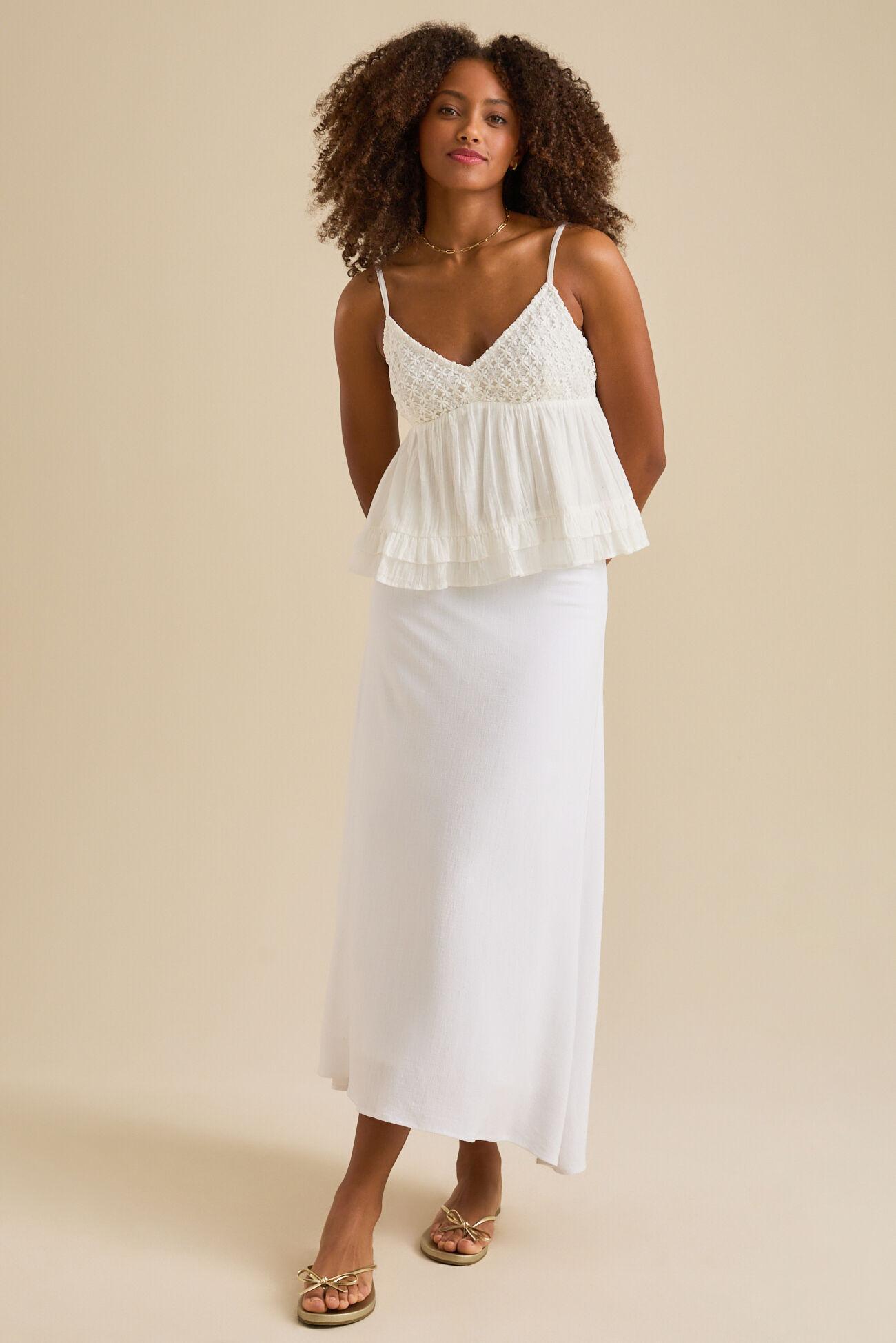 Willow Lace Gauze Babydoll Tank Product Image