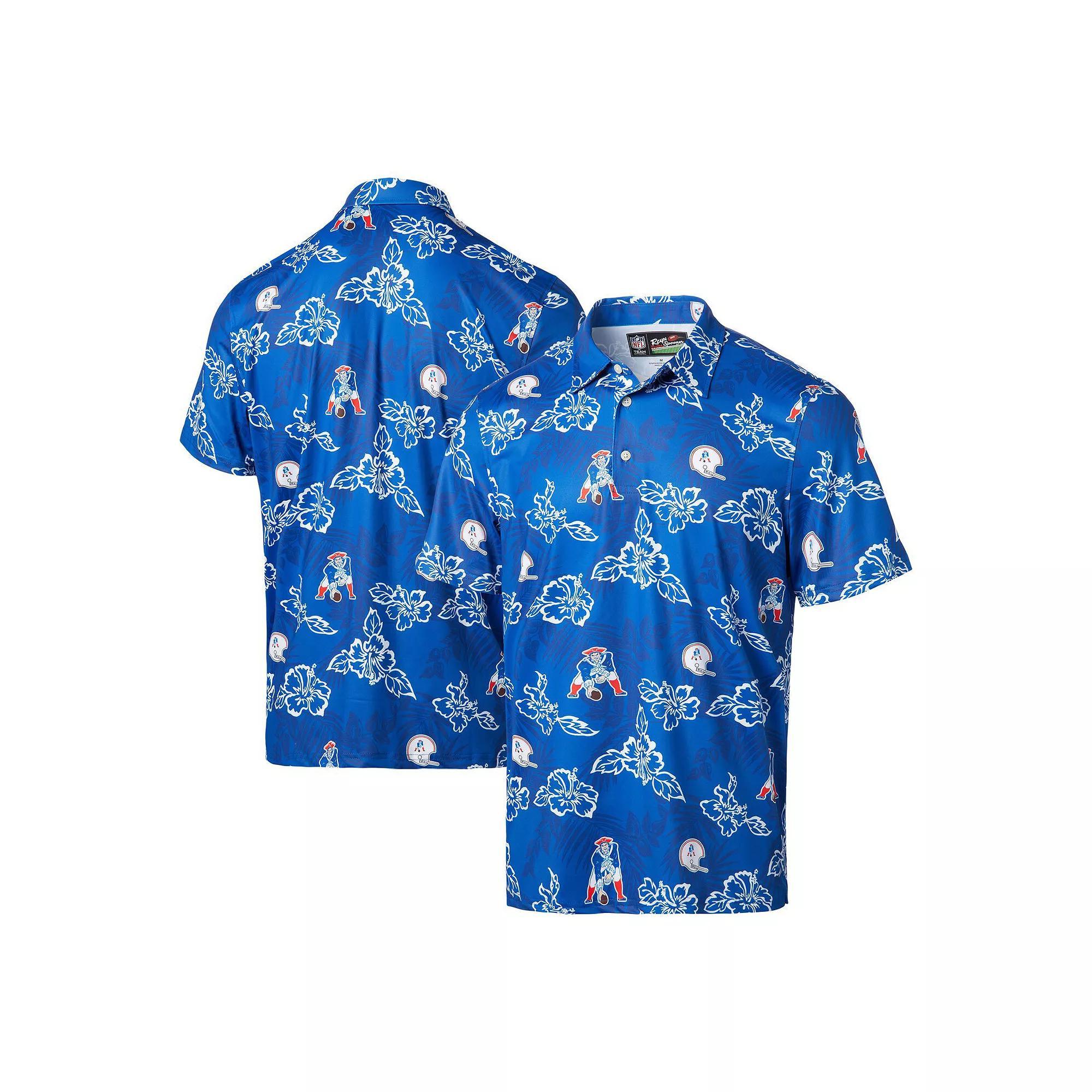 Men's Reyn Spooner Royal New England Patriots Throwback Pua Performance Polo, Size: Large, Blue Product Image