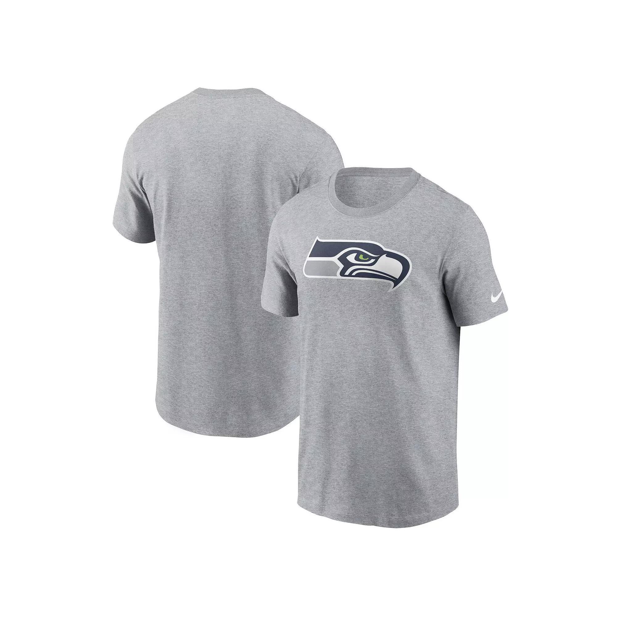 Men's Nike  Gray Seattle Seahawks Logo Essential T-Shirt, Size: 3XL, Grey Product Image