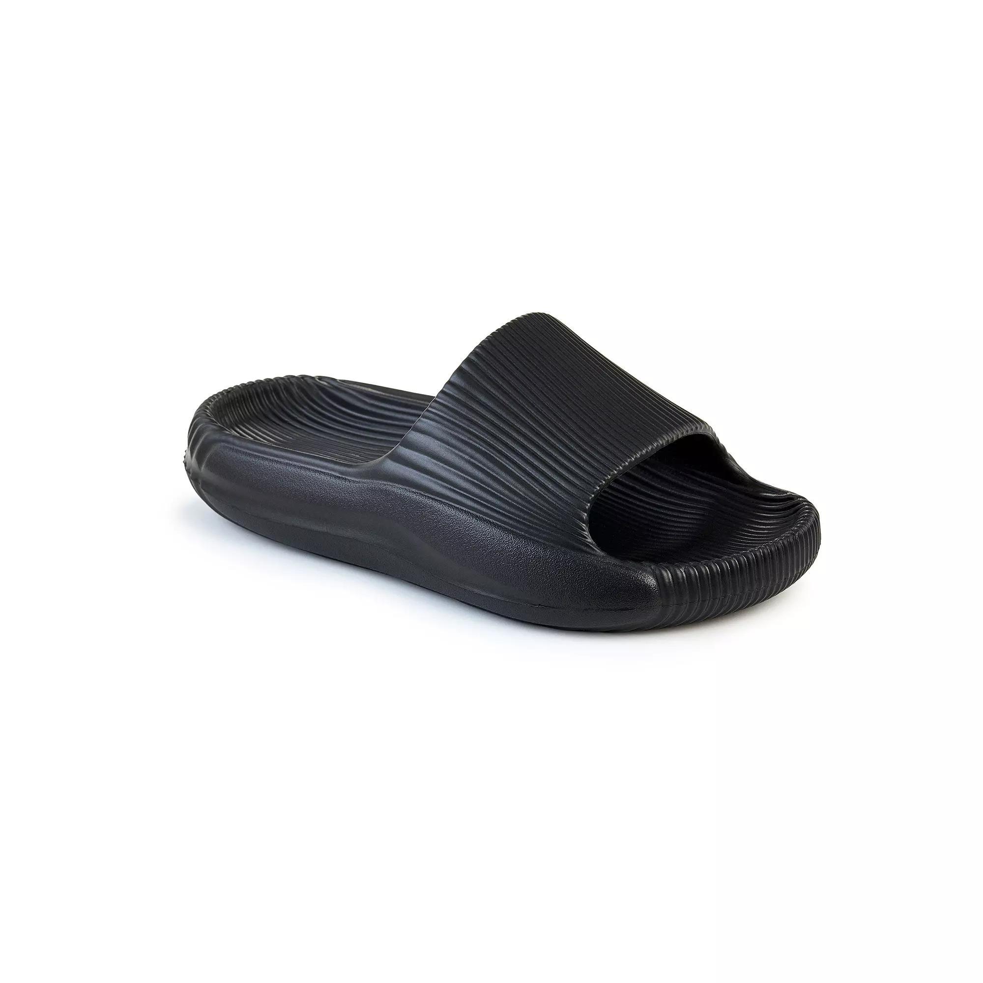 American Exchange Women's Lined Slide Sandals, Size: 10, Black Product Image
