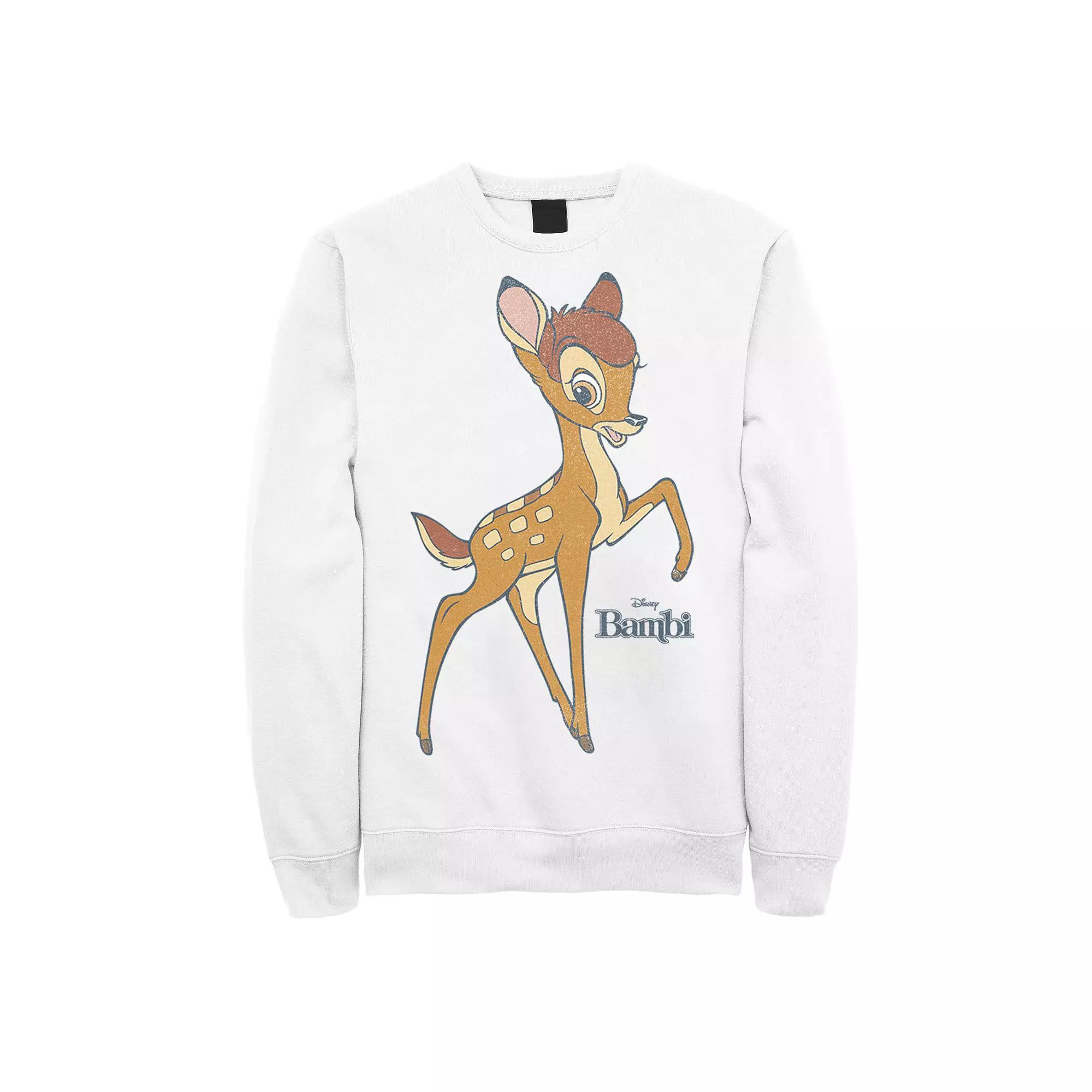 Disney's Bambi Simple Portrait Logo Men's Sweatshirt, Size: Large, White Product Image