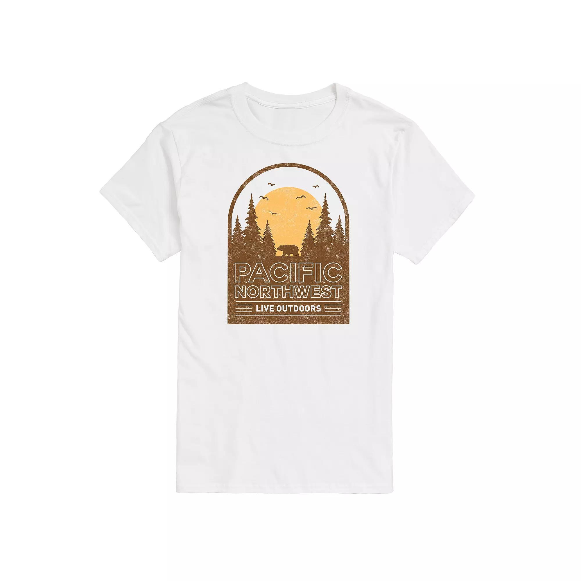 Big & Tall Pacific Northwest Tee, Men's, Size: 3XL Tall, White Product Image