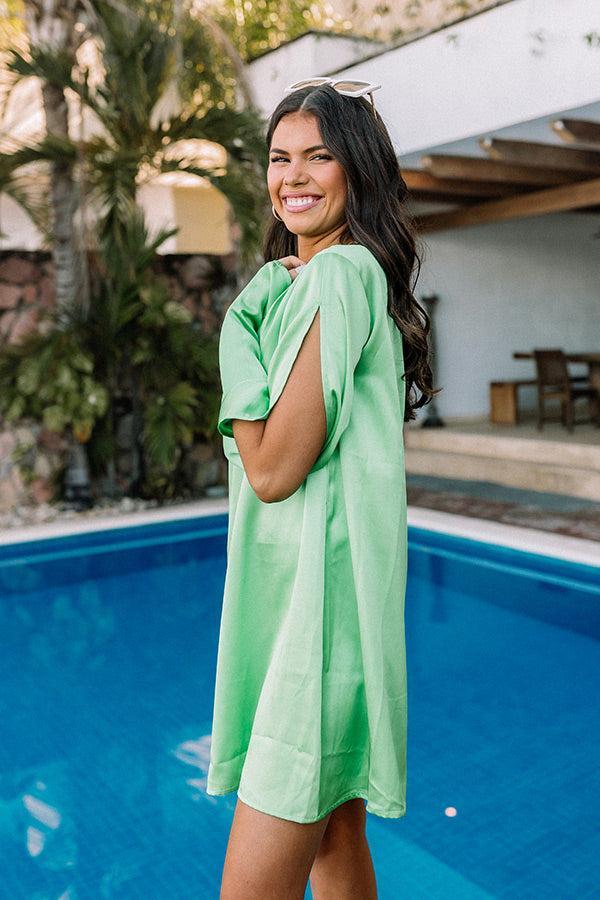 Dreams and Desires Shift Dress In Lime Product Image