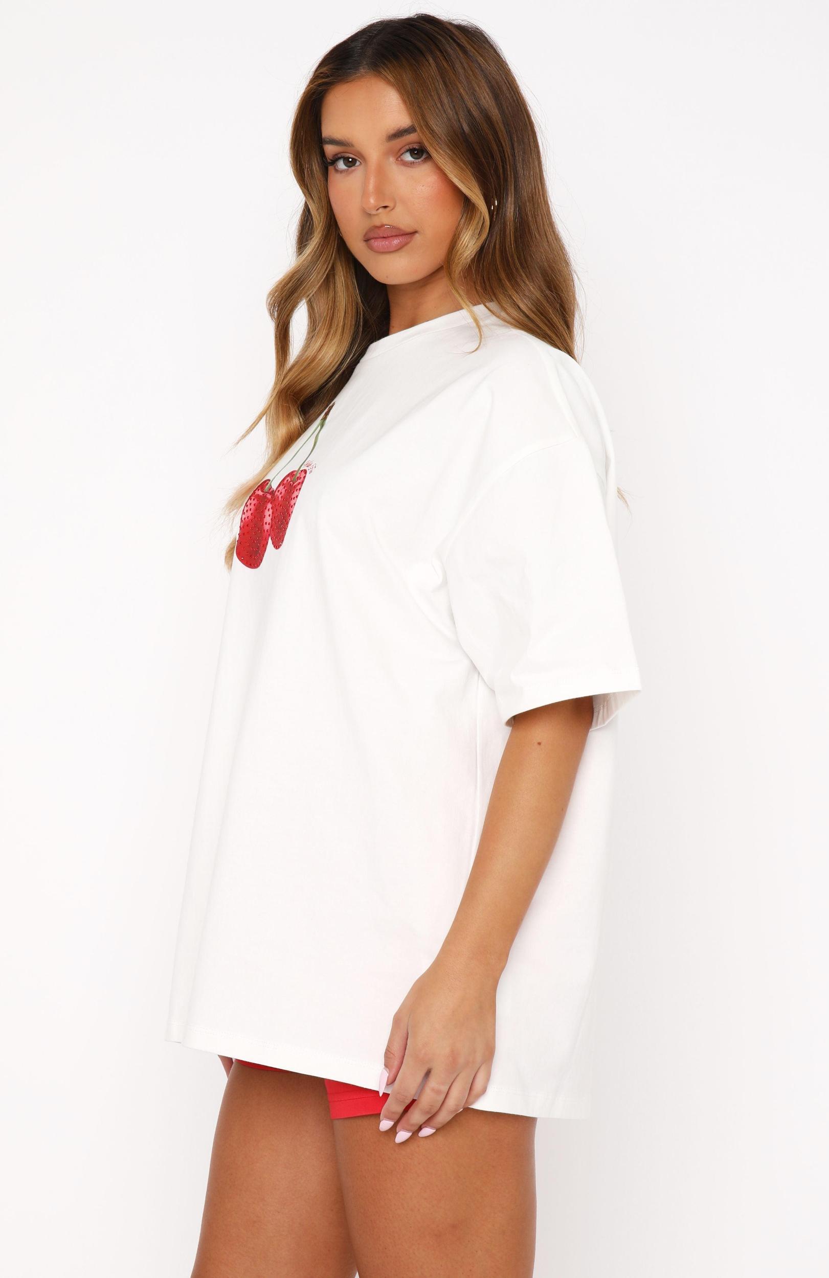 Sweet Like Sugar Oversized Tee White Product Image