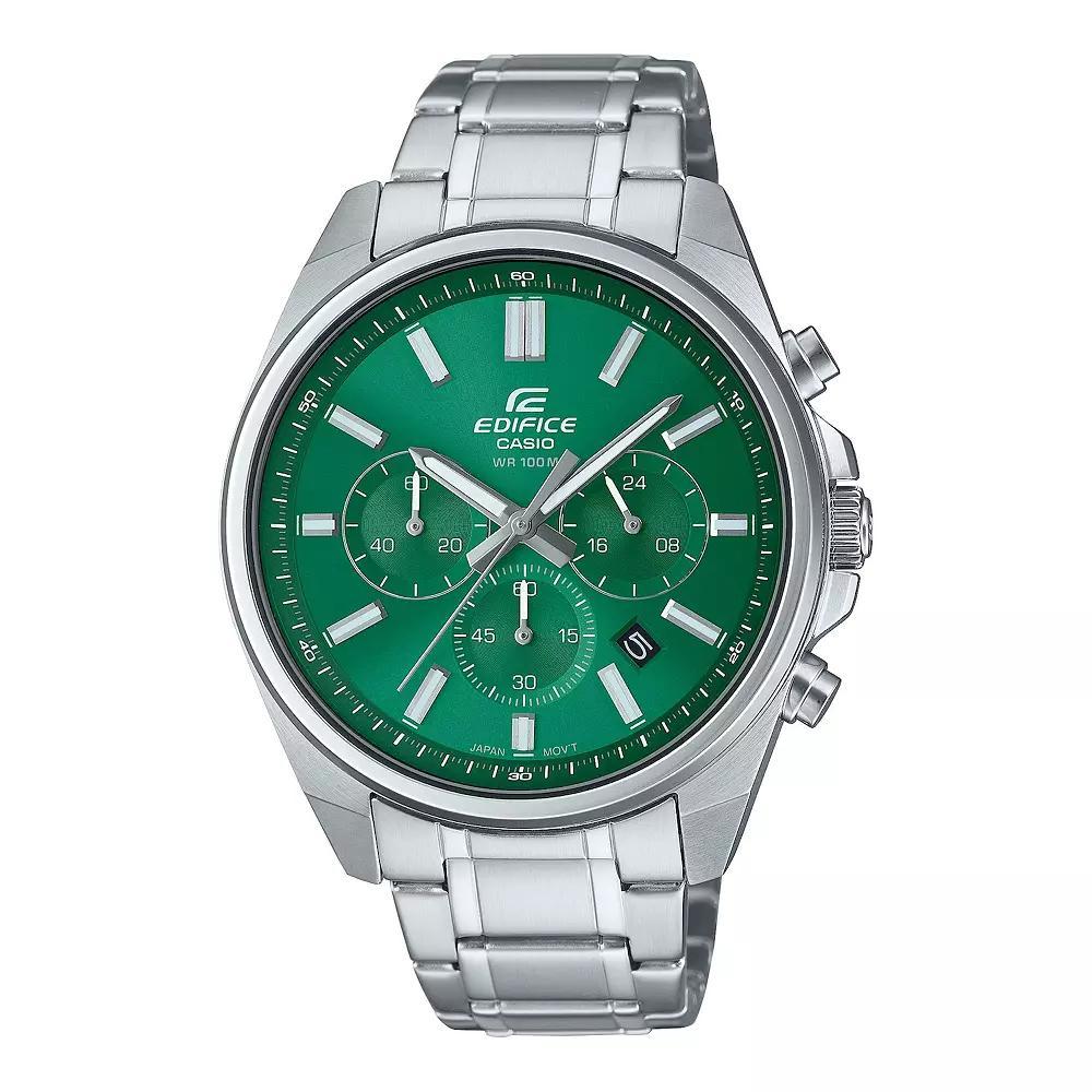 Casio Men's Edifice Stainless Steel Chronograph Watch - EFV-650D-3AVCR, Size: 44MM, Green Product Image