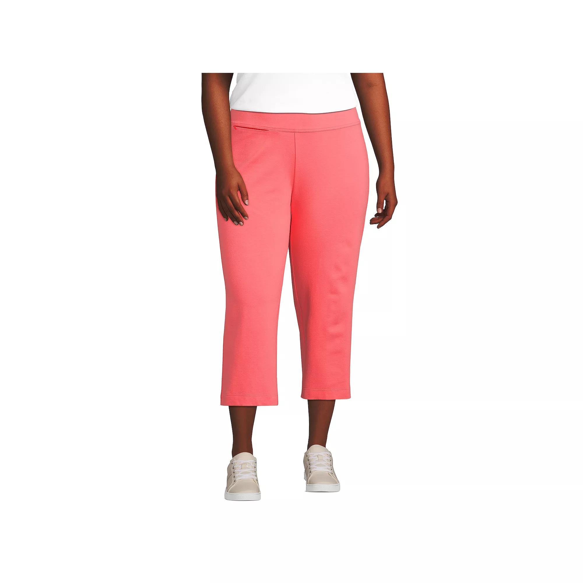 Petite Lands' End Starfish Straight-Leg Pull-On Crop Pants, Women's, Size: Medium Petite, Deep  Blue Product Image