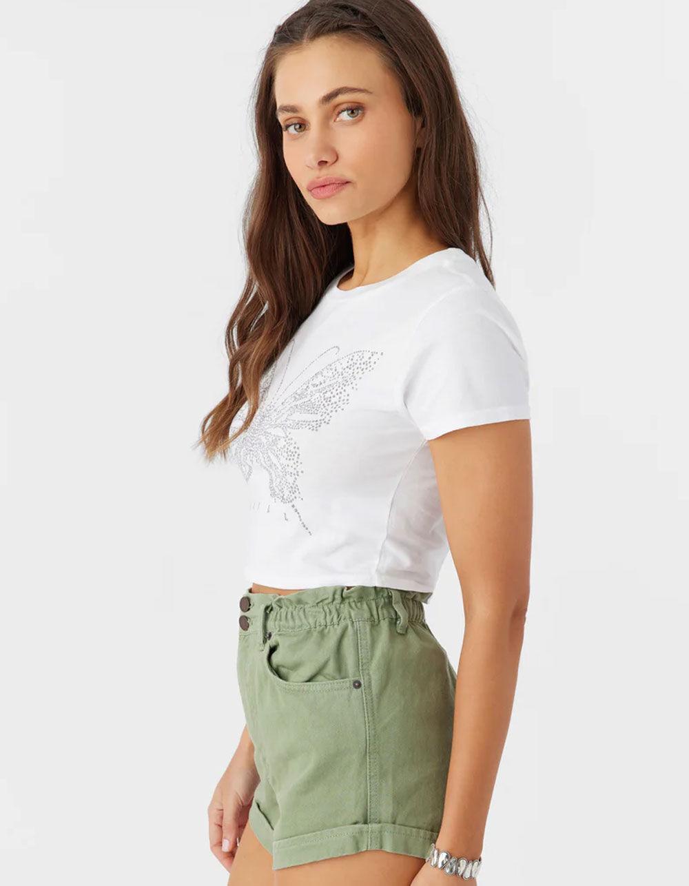O'NEILL Y2K Butterfly Womens Baby Tee - WHITE Product Image
