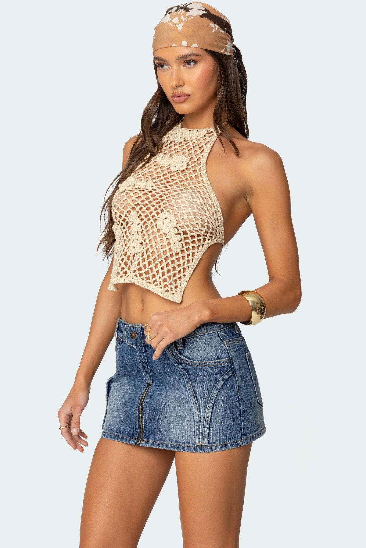Syd Backless Crochet Top Product Image