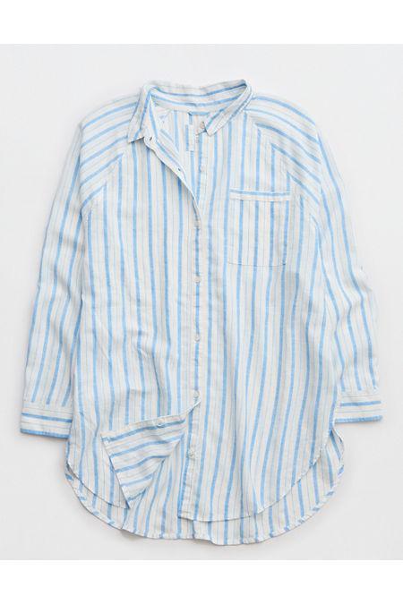 Aerie Linen Blend Cover Up Shirt Women's Product Image