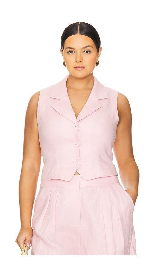 L'ACADEMIE By Marianna Carinne Vest Top In Blush Product Image