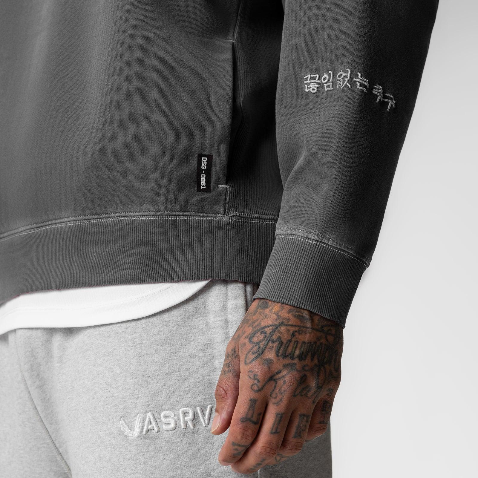 0861. Tech Essential™ Distressed Crewneck - Faded Grey Product Image