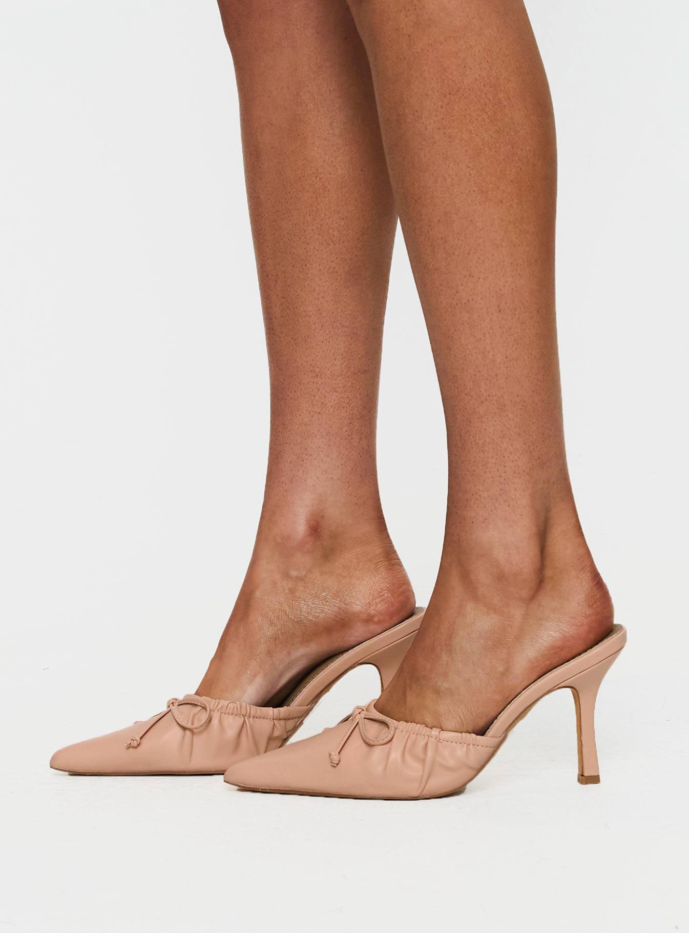 Get To You Pointed Toe Heels Beige Product Image