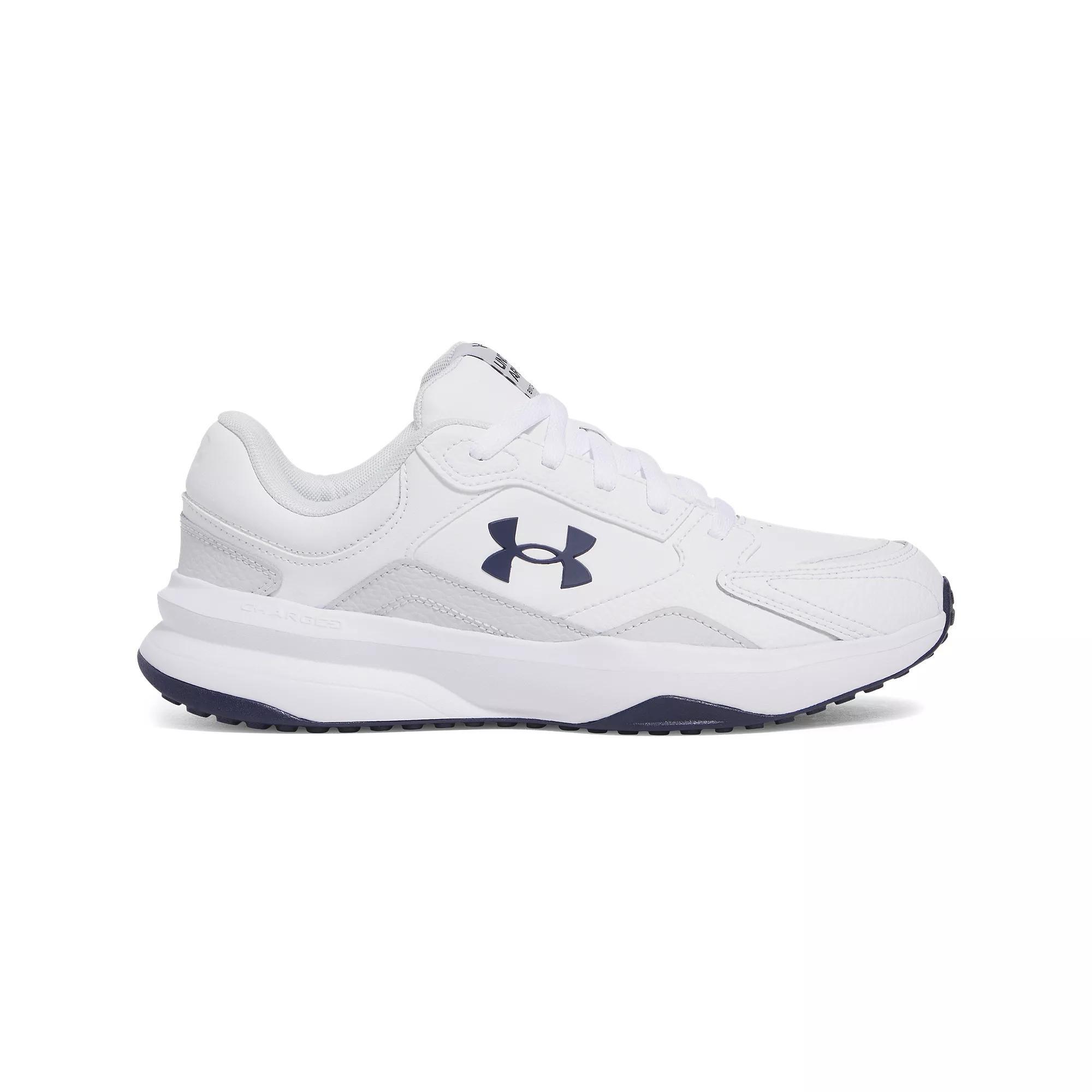 Under Armour Edge LTHR Men's Training Shoes, Size: 15, White Navy Product Image
