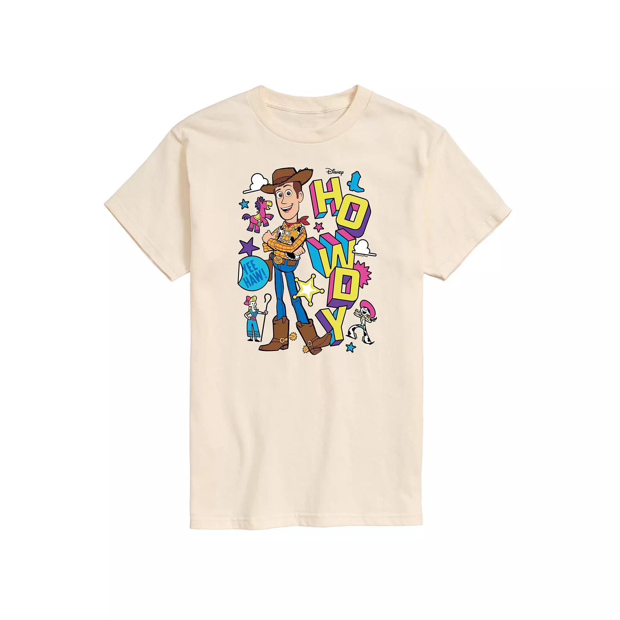 Disney / Pixars Toy Story 4 Mens Woody Howdy Graphic Tee Ivory Product Image