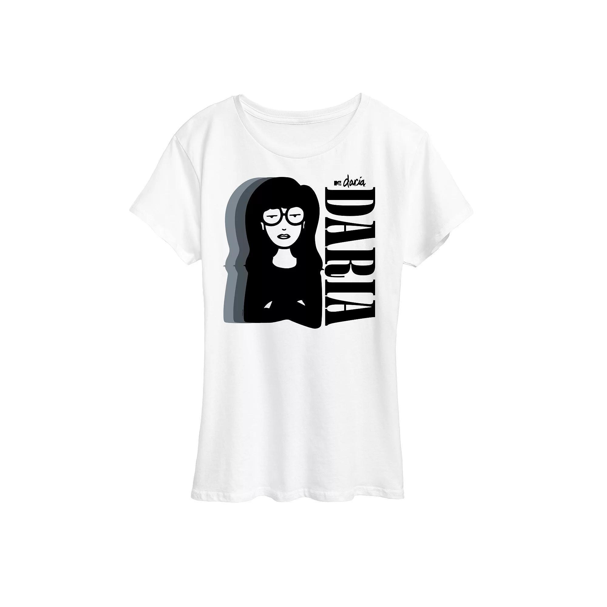Womens Daria Mono Grays Graphic Tee, Girls Product Image